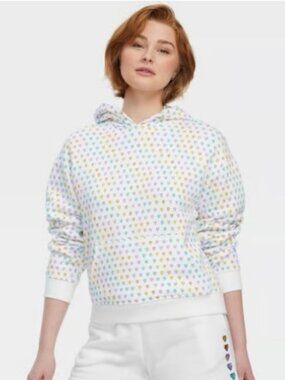 NWT Sz M Roller Rabbit x Target Disco Hearts Wave Hoodie Sweatshirt